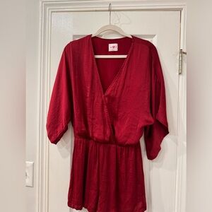 Gorgeous and flattering Wine colored Romper dress
